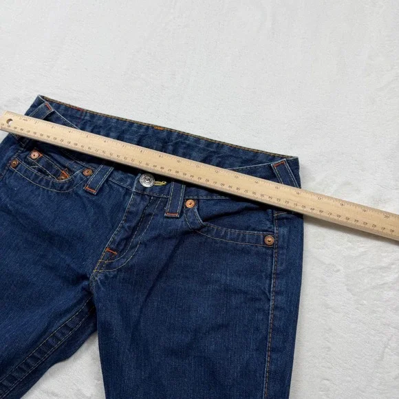 True Religion Bootcut Jeans Womens 28 Blue Excellent Low Rise Made in USA 04502